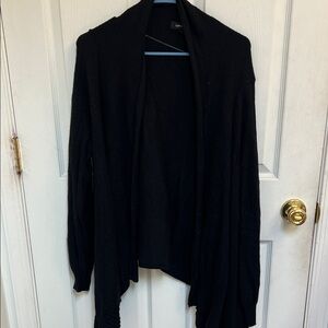 Love Tree Black Open-Front Cardigan